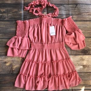 NWT MISA LA Elisa Ruffle Mini Dress Small